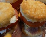 A picture of step 4 of Leftovers Ham and Cheese Biscuits.