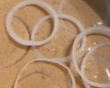 A picture of step 1 of Onion ring pakora.