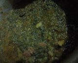 A picture of step 4 of Shaljam Palak Gosht.