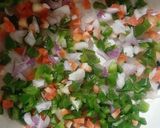 A picture of step 1 of Cheesy Veggie Egg Wrap.