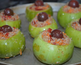 Foto del paso 7 de la receta: Zapallitos verdes rellenos con quinoa y queso