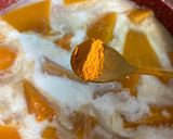 Gambar langkah 3 resipi Masak Lemak Sayur Labu.