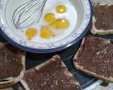 A picture of step 3 of Chocolate filled french toast.