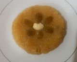 A picture of step 5 of Besan halwa with fresh cream.