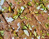 A picture of step 7 of Caramel badam paak (Caramel almond fudge).