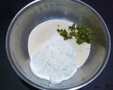 A picture of step 1 of Suji dhokla.