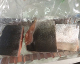 Foto del paso 1 de la receta: Salmón con nata y champiñones al horno