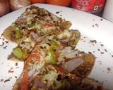 A picture of step 8 of Paratha Pizza.