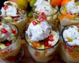 A picture of step 8 of Apricot & custard fruits shots.
