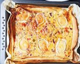 Foto del paso 5 de la receta: Quiche de salmón, verduras y queso de cabra