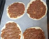 A picture of step 3 of Manakish Lahm bi Ajeen with 10-Minute Dough.
