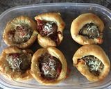 A picture of step 8 of Cheesy Meatball Bites.