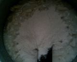 A picture of step 3 of Recooking left over ugali.