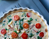 Foto del paso 2 de la receta: Quiche de bacon, manzana, espinacas y queso azul