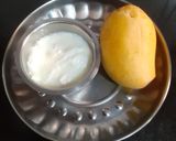 A picture of step 1 of Keshar Mango Lassi.