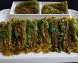 A picture of step 6 of Soya stuffed Mirchi.