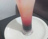 A picture of step 1 of Sunrise mocktail.