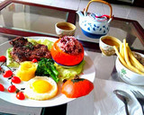 養生南瓜紅豆飯佐百里香梅花豬排&箭筍排骨湯（創意料理）的食譜步驟4照片
