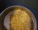 A picture of step 1 of Vendhaya idli fenugreek idly.