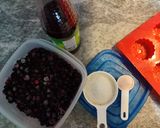 A picture of step 1 of Black currant ice discs.