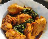 A picture of step 13 of Kashmiri kadam Saag Chicken.