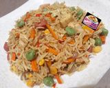 A picture of step 5 of Chinese fried rice.