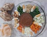 Gado gado ketupat langkah memasak 4 foto