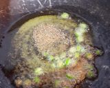 A picture of step 4 of Arbi masala curry.