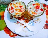 A picture of step 3 of Delicious tasty Kesar mango watermelon papaya juciy fruit custard.