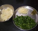 A picture of step 1 of Spinach Cheese Bullets.