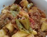 A picture of step 9 of Qeema Aloo.