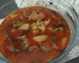 A picture of step 6 of Louki gosht.