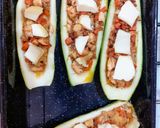 Foto del paso 5 de la receta: Zucchine ripiene di pollo,verdure e formaggio-Zucchini relleno de vegetales Pollo y Queso