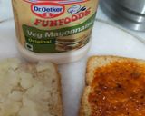 A picture of step 3 of Potato and Mayo toast.