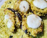 Foto del passaggio 8 della ricetta Champignon ripieni di bulgur in crema di curcuma e peperone!