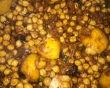 A picture of step 4 of Chana biryani.
