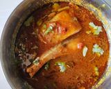 A picture of step 7 of Chettinad fish curry.