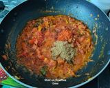A picture of step 5 of Kathiyawadi Sev Tameta Nu Shaak (Gujarat Special).