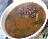 A picture of step 3 of Kaly chany ka salan with boil Rice.