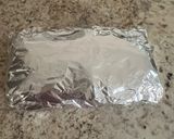 A picture of step 8 of Pastelon aka plantain lasagna.