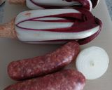 A picture of step 2 of Lasagna with Radicchio and Sausage.