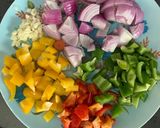 A picture of step 2 of Chilli paneer.