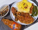 عکس مرحله 4 از دستور چلو مرغ وهلو 🍗🍑