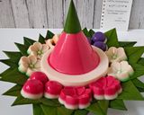 Foto langkah ke 11 dari resep Puding Tumpeng Merah Putih.
