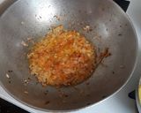 A picture of step 3 of Brinjal curry.