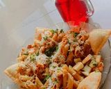 A picture of step 4 of Cheese corn Samosa and masala pasta.