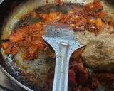 A picture of step 6 of Vidarbha special Nagpuri style Wanga batata Saoji masala bhaji.