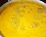 A picture of step 4 of Tuwon Masara with Okro Soup.