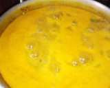 A picture of step 4 of Tuwon Masara with Okro Soup.