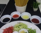 A picture of step 1 of Vegetable spaghetti.